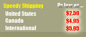 Breadown of Shipping Costs for USA, Canada and International shipments